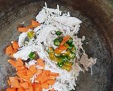 A picture of step 3 of My Chilli Chicken Fried Rice. 😘.