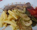 Foto del paso 6 de la receta: Entrecotte Salsa espanyola amb verdures planxa i patates