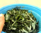 A picture of step 1 of Oha and Uziza Soup.
