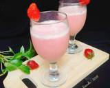 Hanya juice strawberry susu langkah memasak 3 foto
