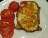 A picture of step 1 of Fried egg on a toast.