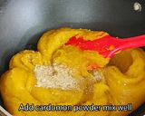 A picture of step 4 of Instant Moong Dal Halwa.