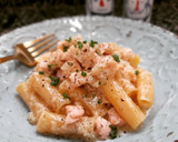 Foto del paso 8 de la receta: Tortiglioni con salmón y salsa de celeri