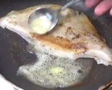 A picture of step 4 of Skate wing with a brown butter and caper sauce.