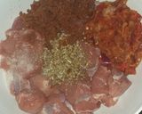 A picture of step 4 of Tsire skewers.