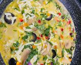 A picture of step 3 of Healthy Breakfast (Pizza omelette).
