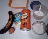 A picture of step 1 of Plantain pan cake.