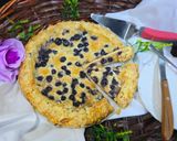 عکس مرحله 1 از دستور گلت چیز کیک بلوبری💙 Blueberry Cheesecake Galette