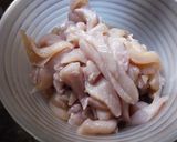 A picture of step 1 of Mongolian Chicken.