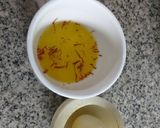 A picture of step 1 of Saffron chicken kebab.