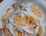 Foto langkah ke 5 dari resep Bubur Sop Ayam Khas Banjar.