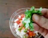 A picture of step 3 of Chana dal bhel street style.
