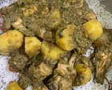 A picture of step 8 of Green Chicken Biryani.