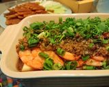 蒜蓉蛋豆腐蒸蝦的食譜步驟8照片