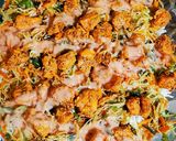 A picture of step 12 of Chicken Bar-B-Q rice platter with mayo sauce 🫙❤️😋.