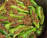 A picture of step 5 of Keema Bhari Hari Mirch...