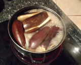 Foto del paso 1 de la receta: Berenjenas rellenas de carne y champiñones