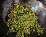 A picture of step 4 of Methi Begun Bengali Style.