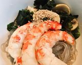 Hình bước làm 6 của món Miến Nấu Tôm Nấm và Rong Biển Wakame