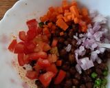 A picture of step 7 of Black chana chaat.