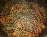 Foto del paso 6 de la receta: Pasta con brócoli, coliflor y soya