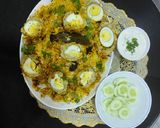 A picture of step 5 of Chicken nargisi kofta biryani.