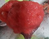 Foto langkah ke 2 dari resep Watermelon Sorbet 2 Bahan (Sorbet Semangka).