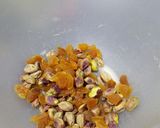 A picture of step 1 of Ginger flapjacks with pistachios and apricots.