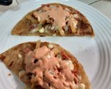 A picture of step 7 of Loaded chapati 'tacos'.