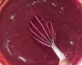 A picture of step 3 of Pink/Beetroot Chilla.