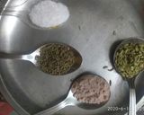 A picture of step 1 of Raw mango mint chutney.