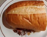 A picture of step 6 of Thanksgiving twice sandwich.