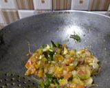 A picture of step 6 of Palak paneer.