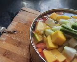 A picture of step 1 of Drum 🥁 stick mix veggies spicy sambar.