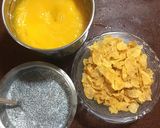 A picture of step 1 of Crunchy Mango Pudding.