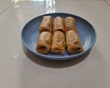 Foto langkah ke 6 dari resep Lumpia Pisang Lumer Matcha.