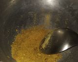 A picture of step 1 of Besan ka sheera.