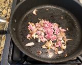 A picture of step 1 of Mapo Tofu.