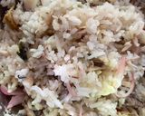 A picture of step 4 of Fried mackerel rice bowl.