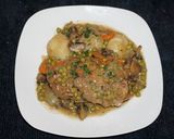 A picture of step 5 of Braised Chicken Thighs with Mushrooms and Peas (Jon Style).