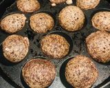 A picture of step 2 of Sprouted Ragi Appe with coconut chatani.