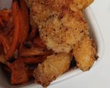 A picture of step 1 of Homemade breadcrumbed chicken pieces.