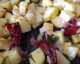 A picture of step 4 of Chettinad Aloo fry.