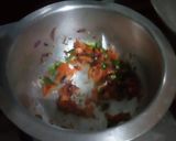 A picture of step 5 of Kienyenji chicken with soup.