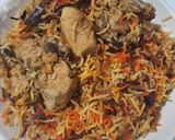 A picture of step 8 of Chicken Biryani.