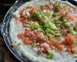 A picture of step 3 of Crispy Rava Mysore masala dosa.
