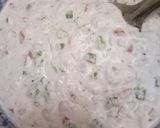 A picture of step 2 of Suji bread sandwich.