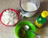A picture of step 1 of Poha fennel dhokla.