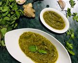 A picture of step 3 of G G chutney-Ginger Green Chutney.