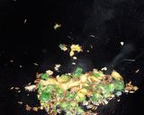 A picture of step 2 of Oats tikki with leafy vegetables.